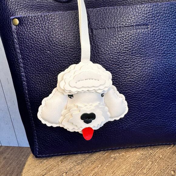 Goldendoodle White Dog Bag Charm Poodle Purse Charm Dog lover Gift NEW FAST SHIP - Picture 7 of 9